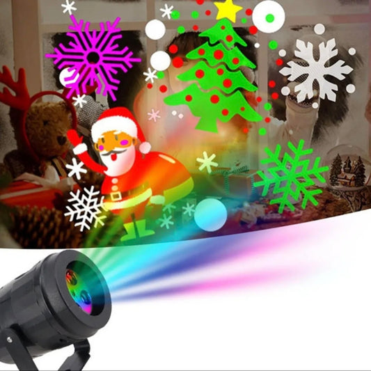 FestiLuz Proyector Navideño 3D – 16 Figuras Iluminadas para Transformar tu Hogar